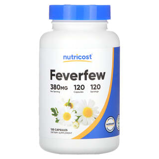 Nutricost‏, Feverfew, מכיל 380 מ“ג, 120 כמוסות