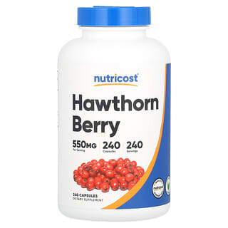 Nutricost, Baies d'aubépine, 550 mg, 240 capsules