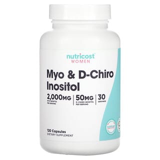 Nutricost, Mulheres, Myo e D-Chiro Inositol, 120 Cápsulas