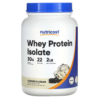 Nutricost, Isolat de protéines de lactosérum, Cookies N Cream, 907 g