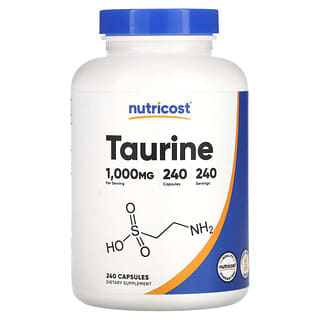Nutricost, Taurina, 1,000 mg, 240 Cápsulas