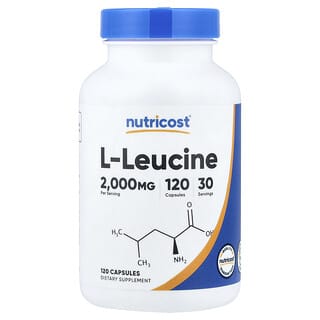 Nutricost, L-류신, 캡슐 120정(캡슐 1정당 500mg)