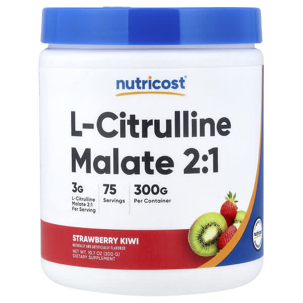 Nutricost, L-시트롤린 말레이트 2:1, 스트로베리 키위, 300g(10.7oz)