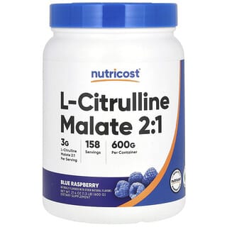 Nutricost, L-цитруллин малат 2:1, голубая малина, 600 г (21,4 унции)
