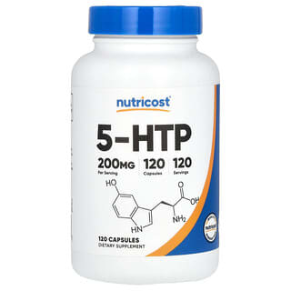 Nutricost, 5-HTP（5-ヒドロキシトリプトファン）、200mg、120粒