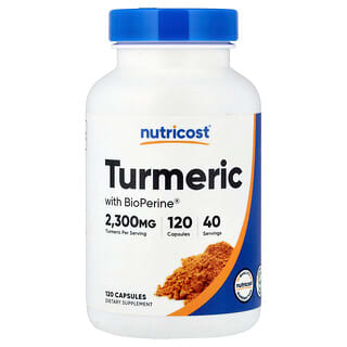 Nutricost, куркума, 120 капсул