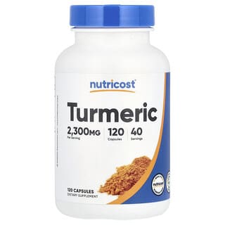 Nutricost, Cúrcuma, 2.300 mg, 120 Cápsulas (766 mg por Cápsula)