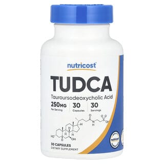 Nutricost, TUDCA（タウロウルソデオキシコール酸）、250mg、30粒