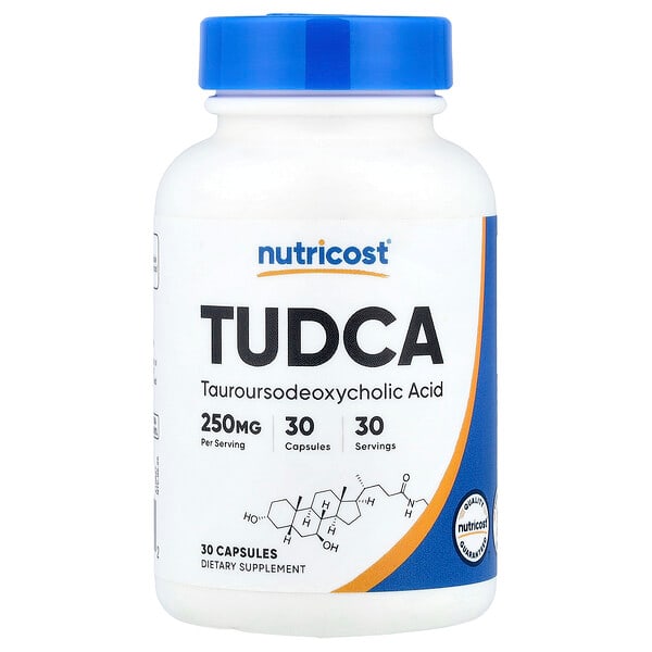 Nutricost, 牛磺熊去氧膽酸（TUDCA），250 毫克，30 粒膠囊