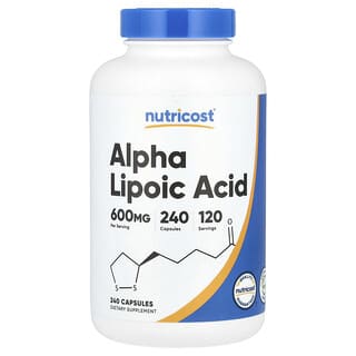 Nutricost, Kwas alfa-liponowy, 600 mg, 240 kapsułek (300 mg na kapsułkę)