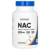 NAC, веганский N-ацетил L-цистеин, 600 мг, 120 капсул