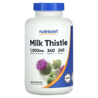 Nutricost, Milk Thistle, 1,000 mg, 240 Capsules
