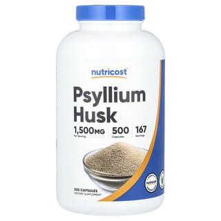 Nutricost, Psyllium Husk, 1.500 mg, 500 Kapseln (500 mg pro Kapsel)