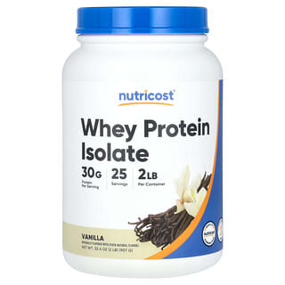Nutricost, Isolado de Proteína Whey, Baunilha, 907 g (2 lb)