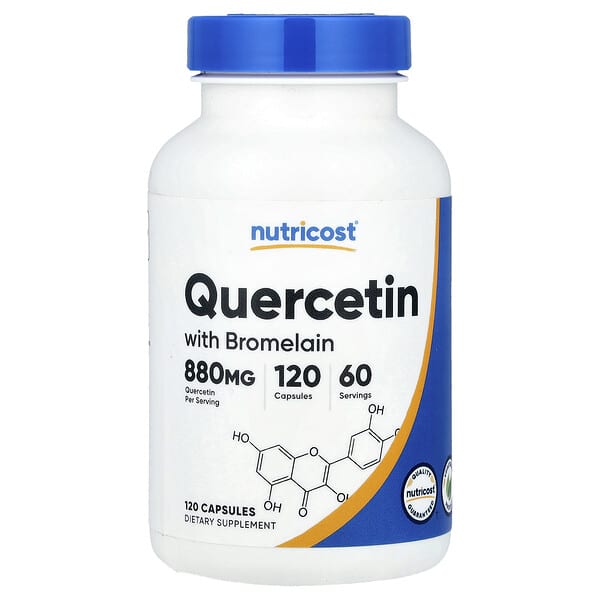 Nutricost, Quercetin with Bromelain, 120 Capsules