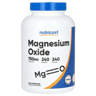 Nutricost, оксид магнію, 750 мг, 240 капсул