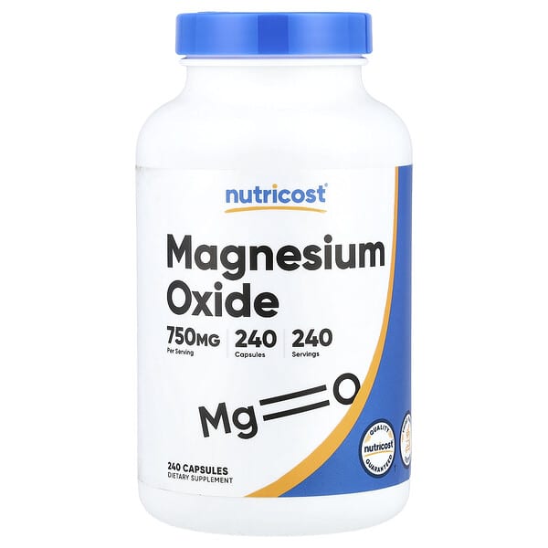 Magnesium Oxide, 750 mg, 240 Capsules