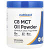 אבקת שמן MCT C8, ללא תוספת טעם, 227 גרם (8.1 אונקיות)