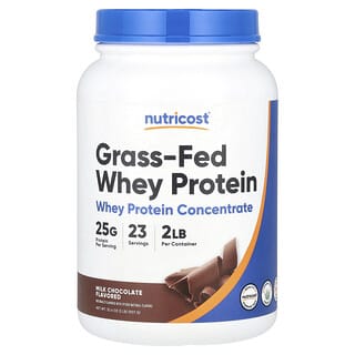 Nutricost, Proteína Whey de Gado Criado no Pasto, Chocolate ao Leite, 907 g (2 lb)