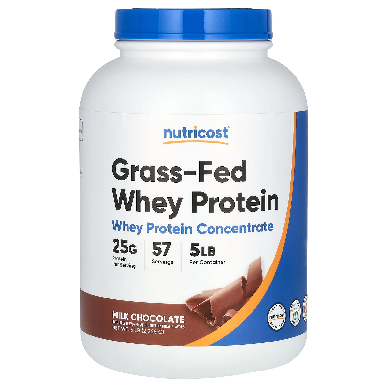 Nutricost Grass Fed Whey Protein Milk Chocolate 5 Lb 2268 G 7733