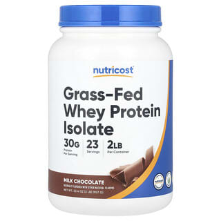 Nutricost, Isolado de Proteína Whey Alimentada no Pasto, Chocolate ao Leite, 907 g (2 lb)