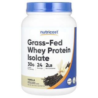Nutricost, Grass-Fed Whey Protein Isolate, Molkenproteinisolat von grasgefütterten Kühen, Vanille, 907 g (2 lb.)