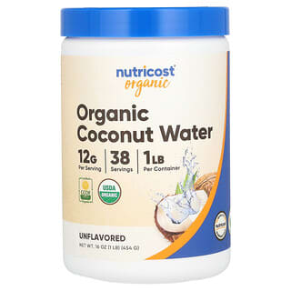 Nutricost, Agua de coco orgánico, sin sabor`` 454 g (16 oz)