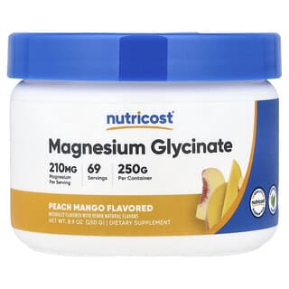 Nutricost, Glicinato de Magnésio, Pêssego e Manga, 250 g (8,8 oz)
