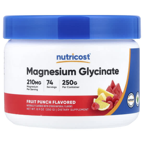 Magnesium Glycinate, Fruit Punch, 8.9 oz (250 g)