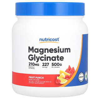 Nutricost, Magnesium Glycinate, Fruit Punch, 17.9 oz (500 g)