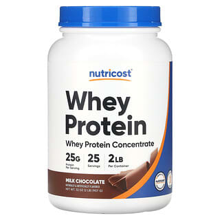 Nutricost, Concentrado de Proteína Whey, Chocolate ao Leite, 907 g (2 lb)