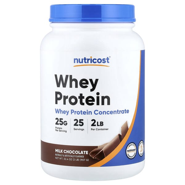 Nutricost, Whey Protein Concentrate, Milk Chocolate, 2 lb (907 g) — product photo 1