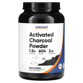 Nutricost, Activated Charcoal Powder, Unflavored, 2 lb (907 g)