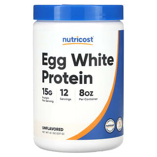 Nutricost, Proteína de clara de huevo, sin sabor, 227 g (8,1 oz)