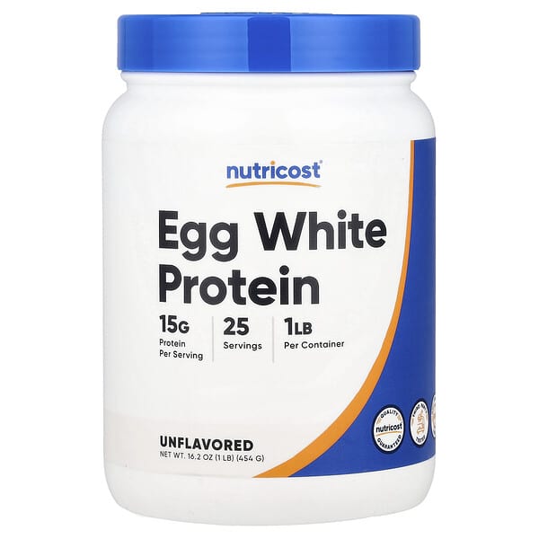 Nutricost, Egg White Protein, Unflavored, 1 lb (454 g) — product photo 1