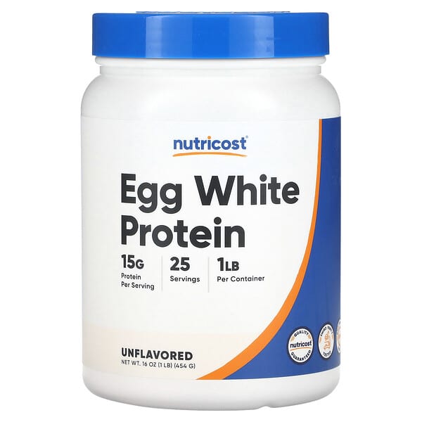 Egg White Protein, Unflavored, 1 lb (454 g)