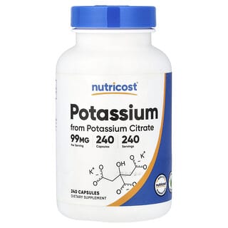 Nutricost, 鉀，99 毫克，240 粒膠囊