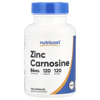 Nutricost, Zinc carnosine, 86 mg, 120 capsules