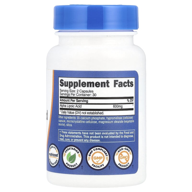 Alpha Lipoic Acid, 60 Capsules (300 mg per Capsule)