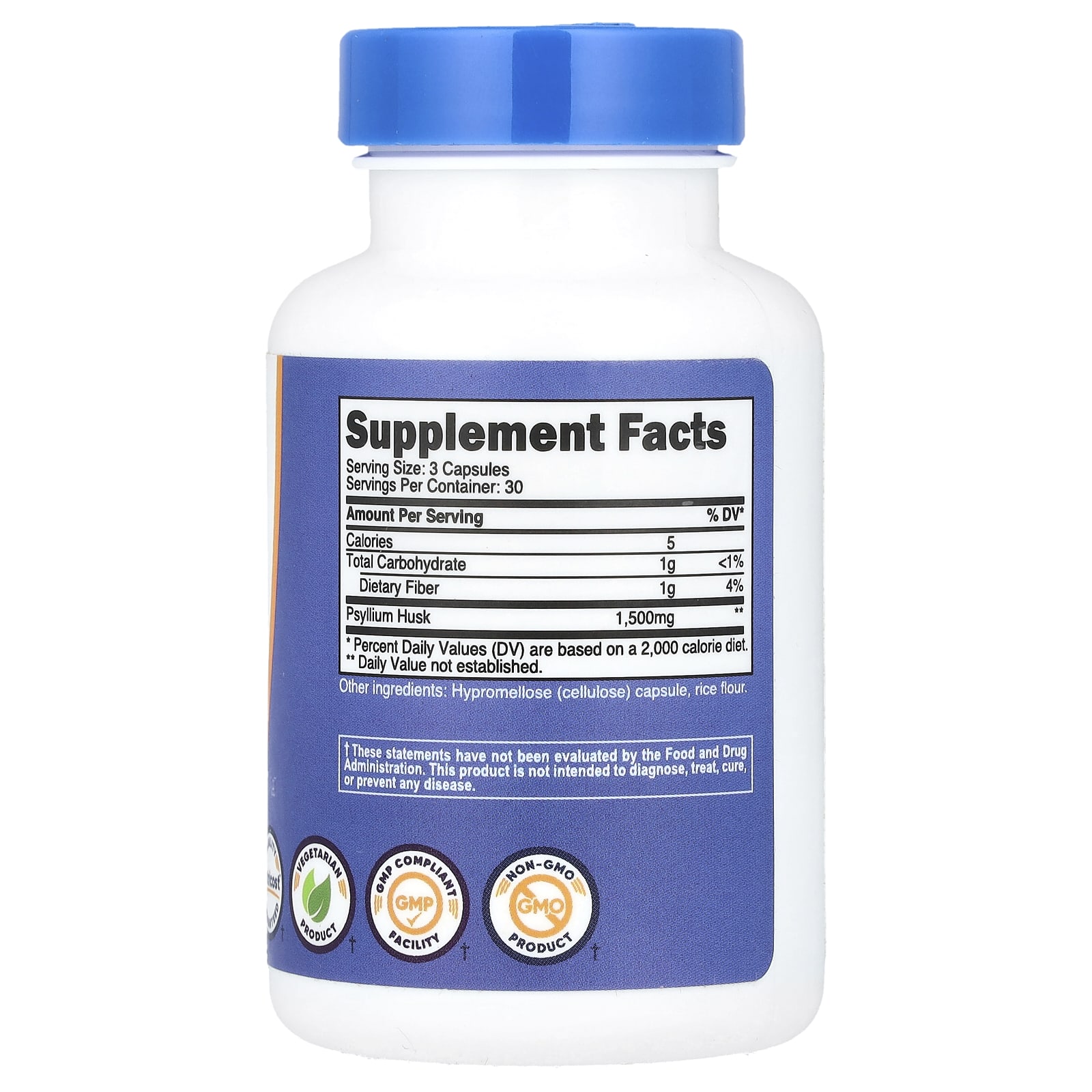 Nutricost, Psyllium Husk, 90 Capsules, (500 mg per Capsule)