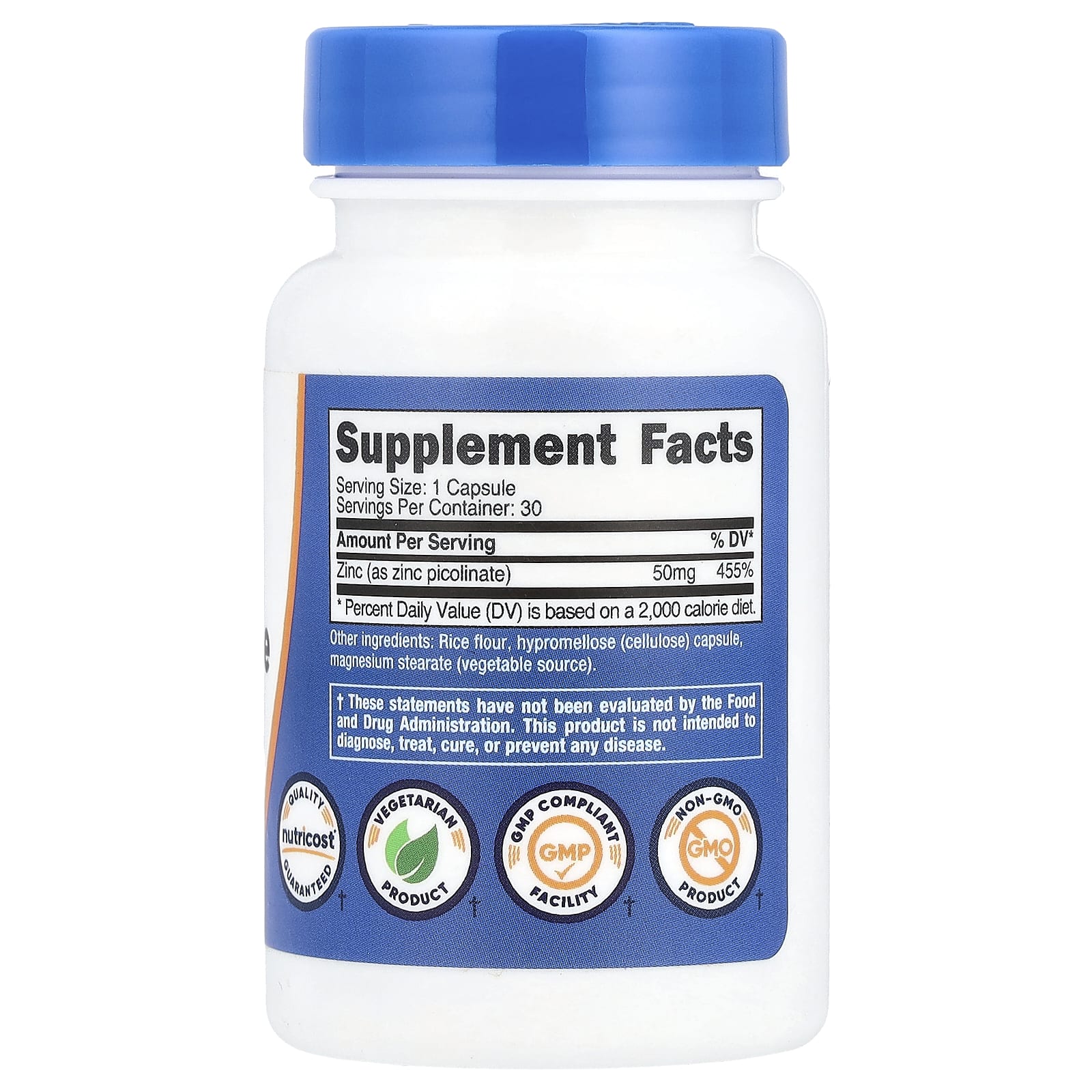 Nutricost, Zinc Picolinate, 50 mg, 30 Capsules