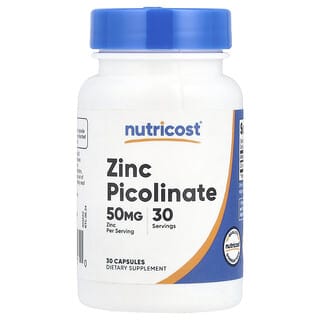 Nutricost, Zinc Picolinate, Zinkpicolinat, 50 mg, 30 Kapseln