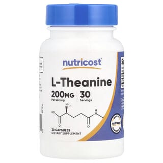 Nutricost, L-テアニン、200mg、30粒