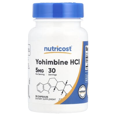 Nutricost, Yohimbine HCl, 5 mg, 30 Capsules