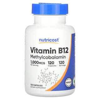 Nutricost, вітамін B12, 1000 мкг, 120 капсул