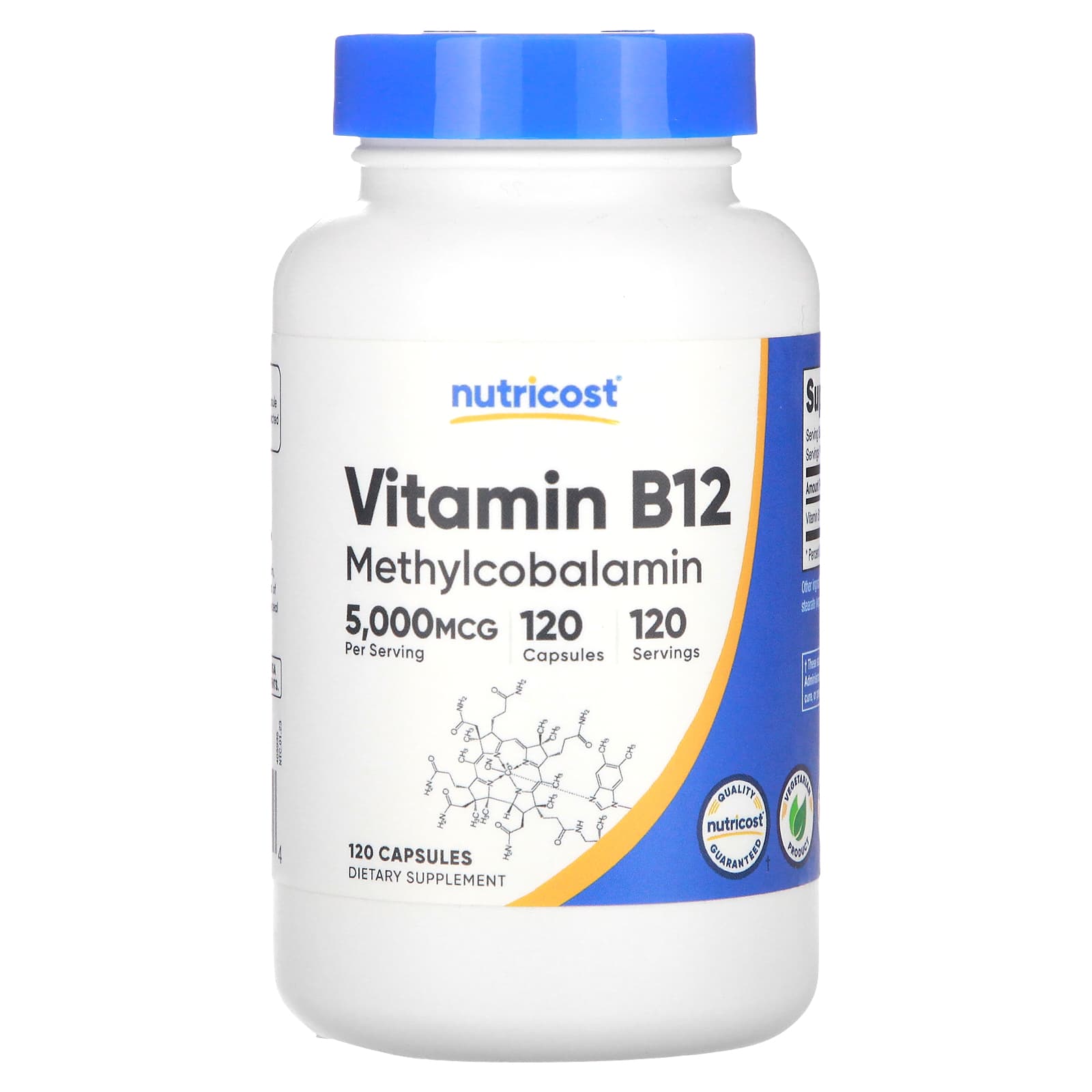 Nutricost, Vitamin B12, 5,000 Mcg, 120 Capsules