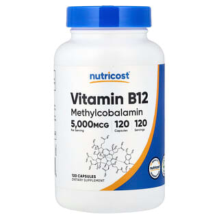 Nutricost, Vitamina B12, 5000 mcg, 120 cápsulas