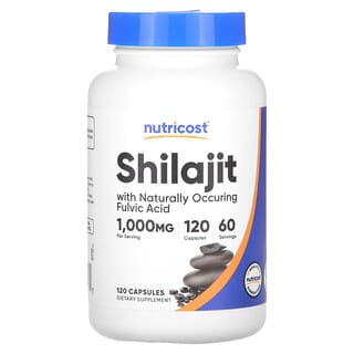 Nutricost, Shilajit, 1000 mg, 120 cápsulas (500 mg por cápsula)
