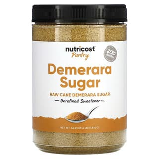 Nutricost, Dispensa, zucchero Demerara, dolcificante non raffinato, 1.814 g