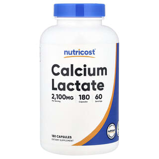 Nutricost, Calcium Lactate, 180 Capsules (700 mg per Capsule)
